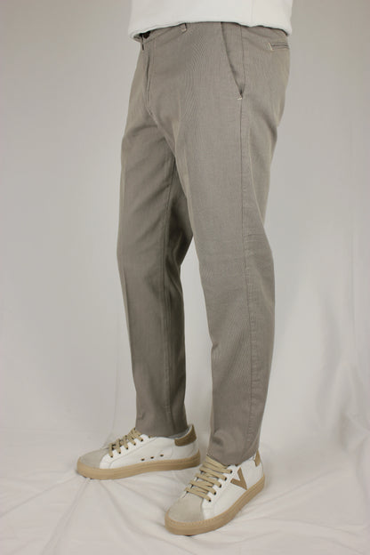 Pantalone cotone tinto in filo beige Seipuntozerostore - Seipuntozerostore