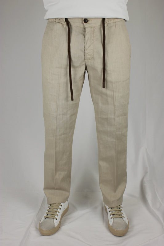 Pantalaccio sartoriale cotone lino beige Seipuntozerostore - Seipuntozerostore