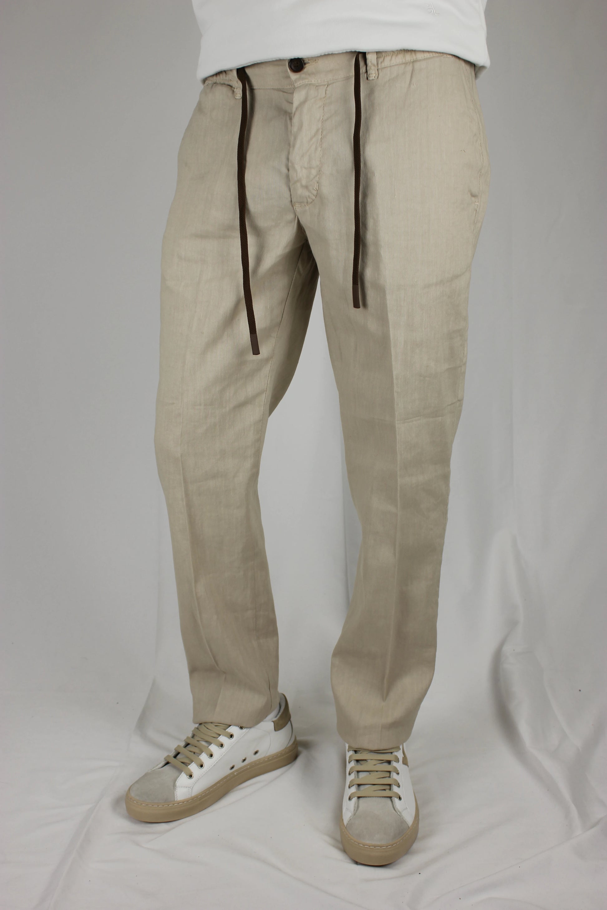 Pantalaccio sartoriale cotone lino beige Seipuntozerostore - Seipuntozerostore