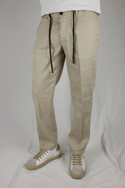 Pantalaccio sartoriale cotone lino beige Seipuntozerostore - Seipuntozerostore