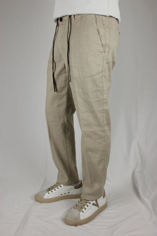 Pantalaccio sartoriale cotone lino beige Seipuntozerostore - Seipuntozerostore