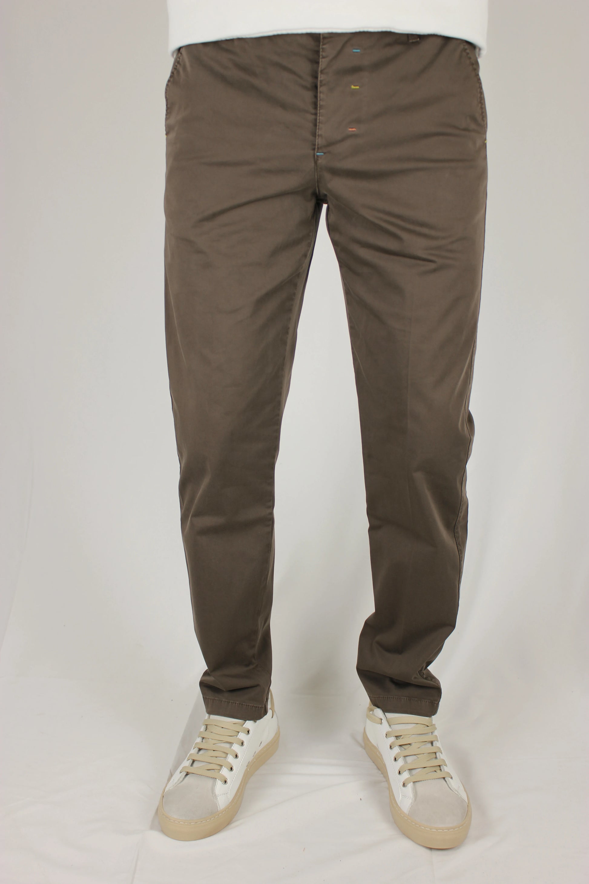 Pantalone Chinos raso caffè Berna - Seipuntozerostore