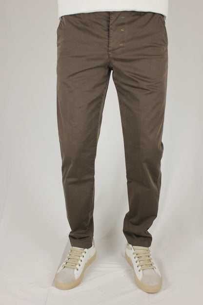 Pantalone Chinos raso caffè Berna - Seipuntozerostore