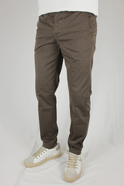 Pantalone Chinos raso caffè Berna - Seipuntozerostore