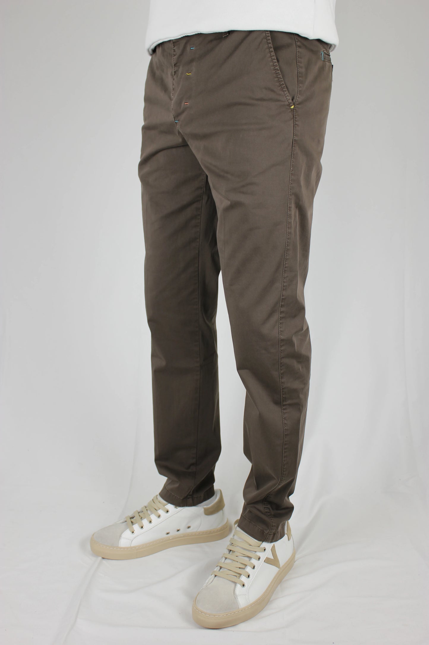 Pantalone Chinos raso caffè Berna - Seipuntozerostore