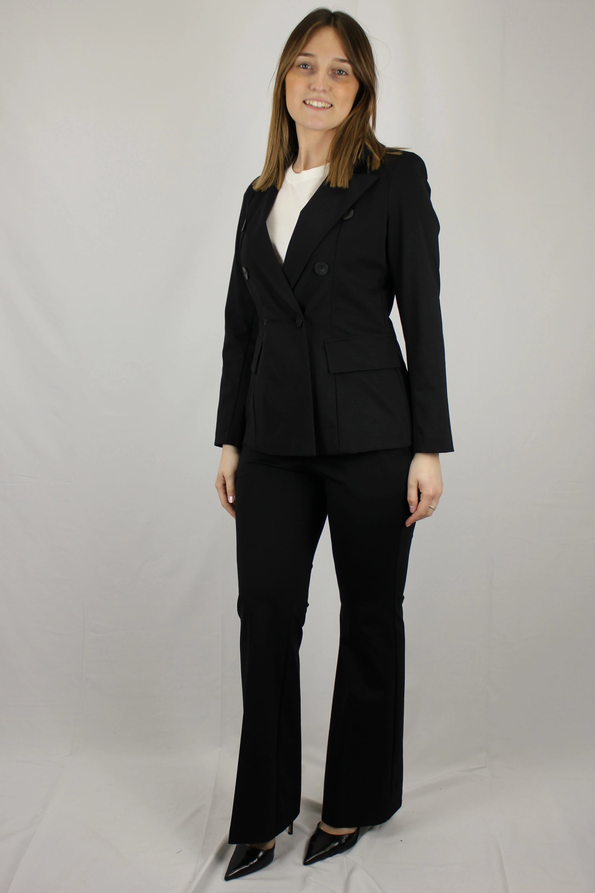 Blazer in punto Milano di cotone in doppio petto - Seipuntozerostore