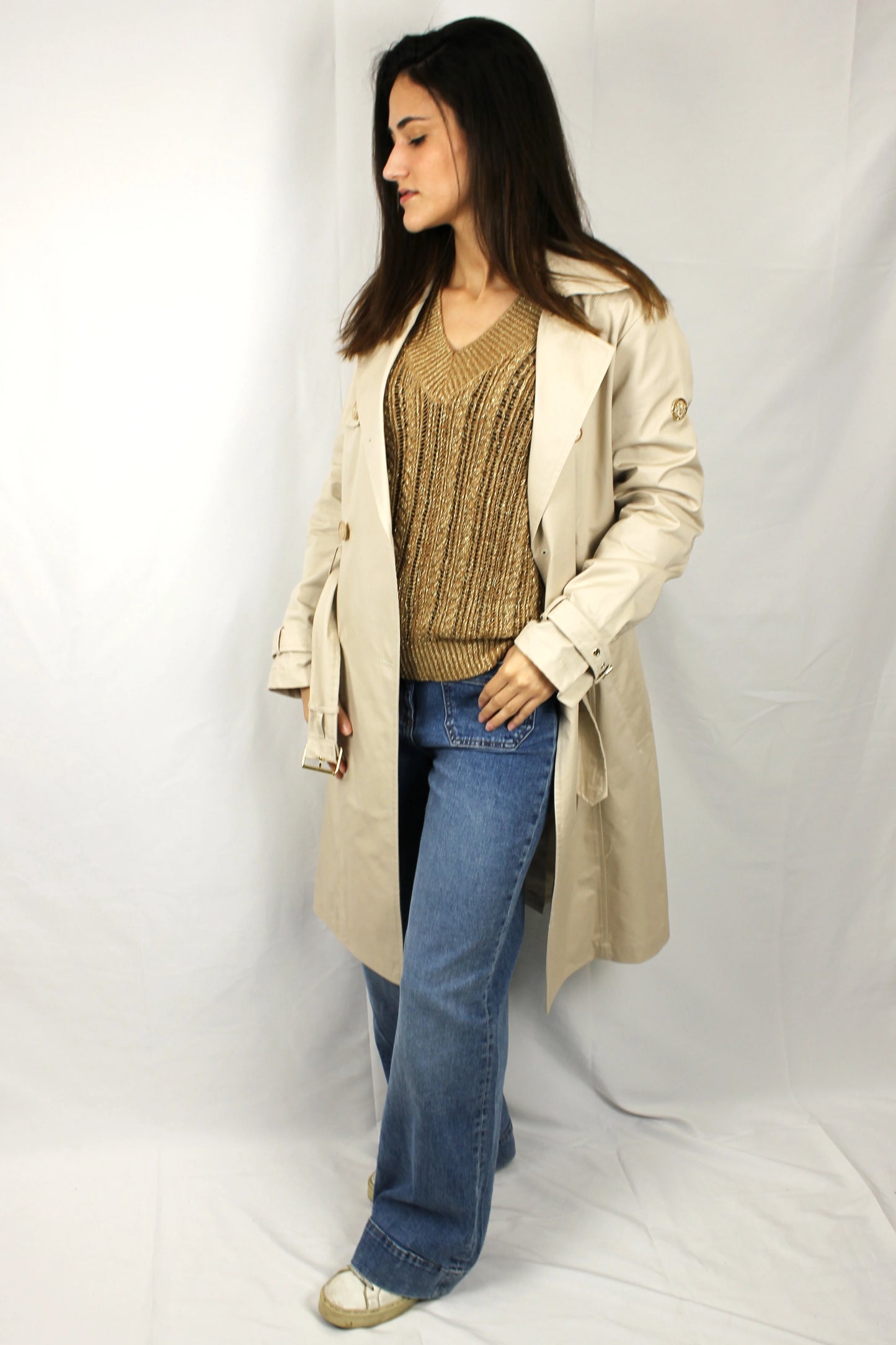 Trench in doppio petto cotone Markup - Seipuntozerostore
