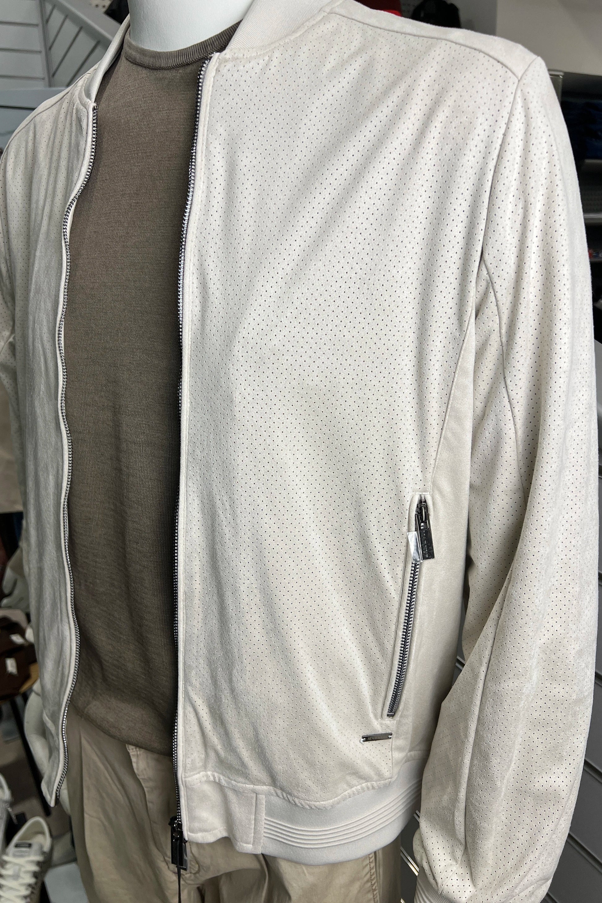 Bomber effetto scamosciato gesso Markup - Seipuntozerostore