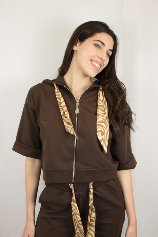 Felpa manica corta con couliss Markup - Seipuntozerostore