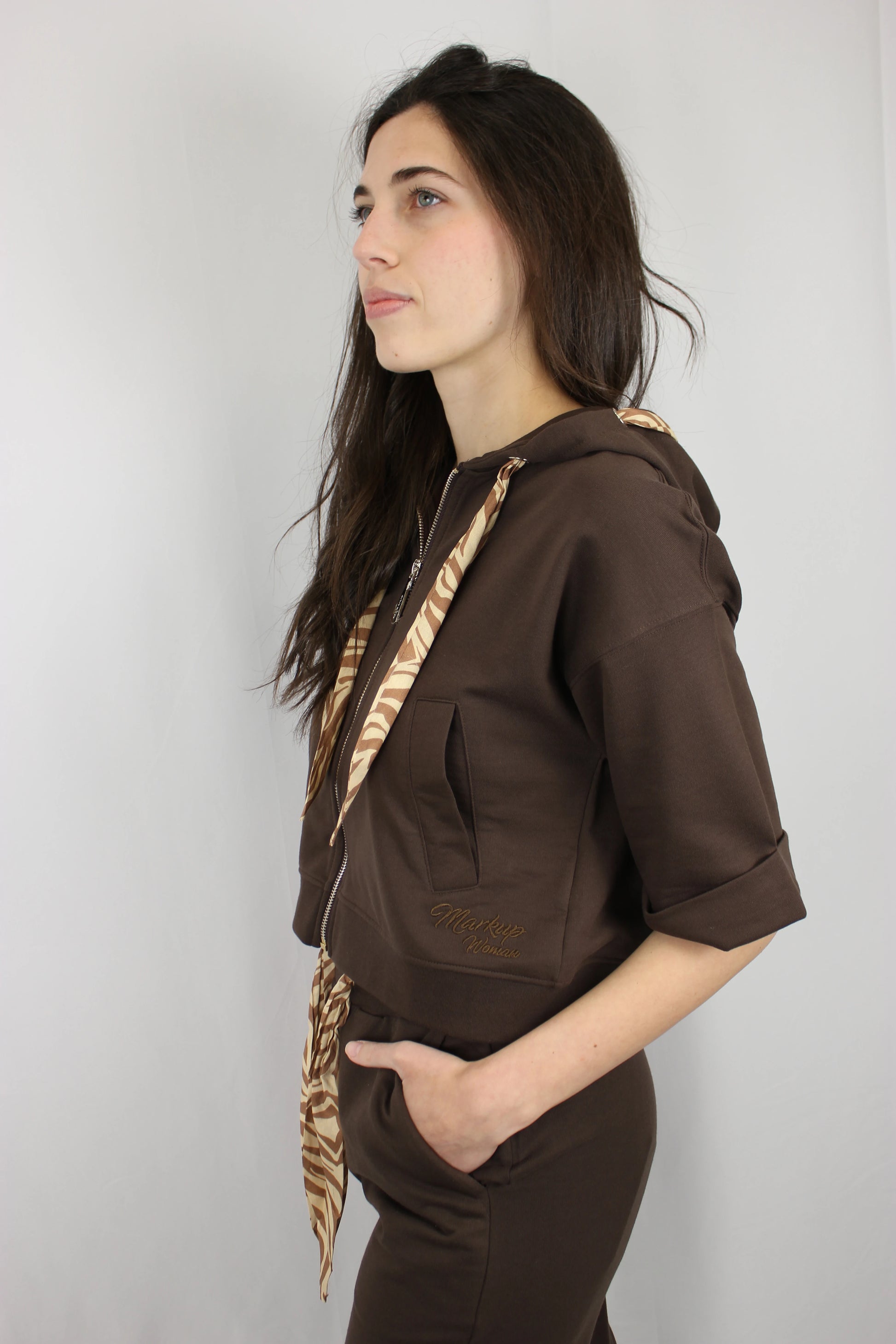 Felpa manica corta con couliss Markup - Seipuntozerostore