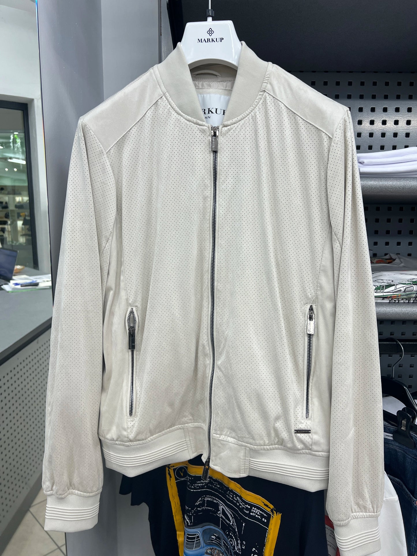 Bomber effetto scamosciato gesso Markup - Seipuntozerostore
