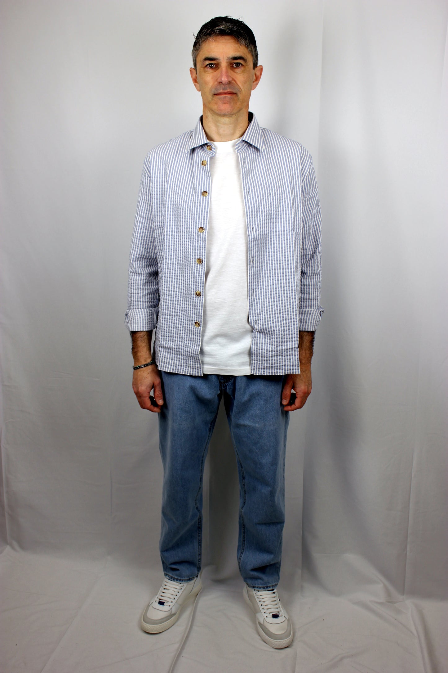 Camicia blu rigato Seipuntozero - Seipuntozerostore