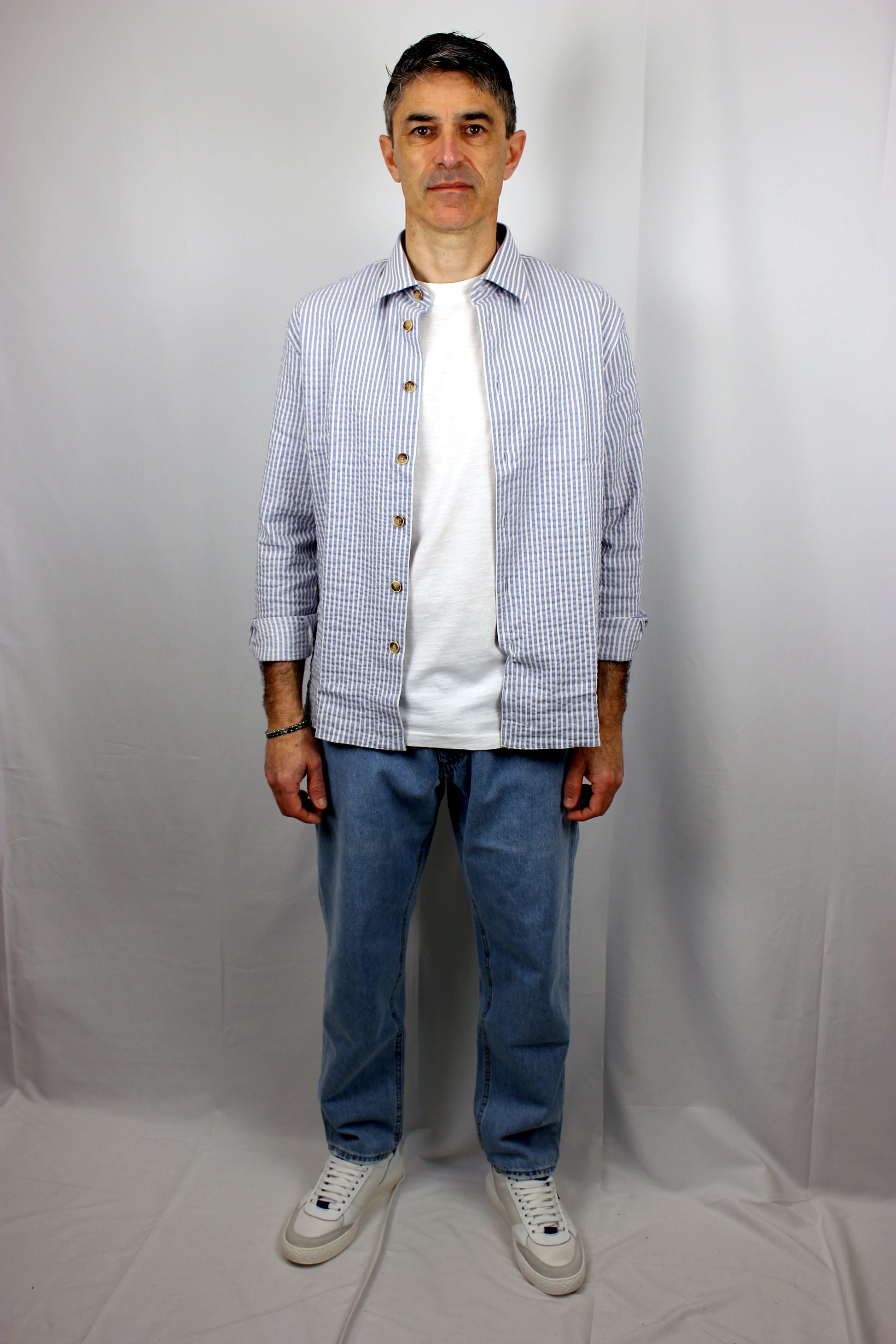 Camicia blu rigato Seipuntozero - Seipuntozerostore
