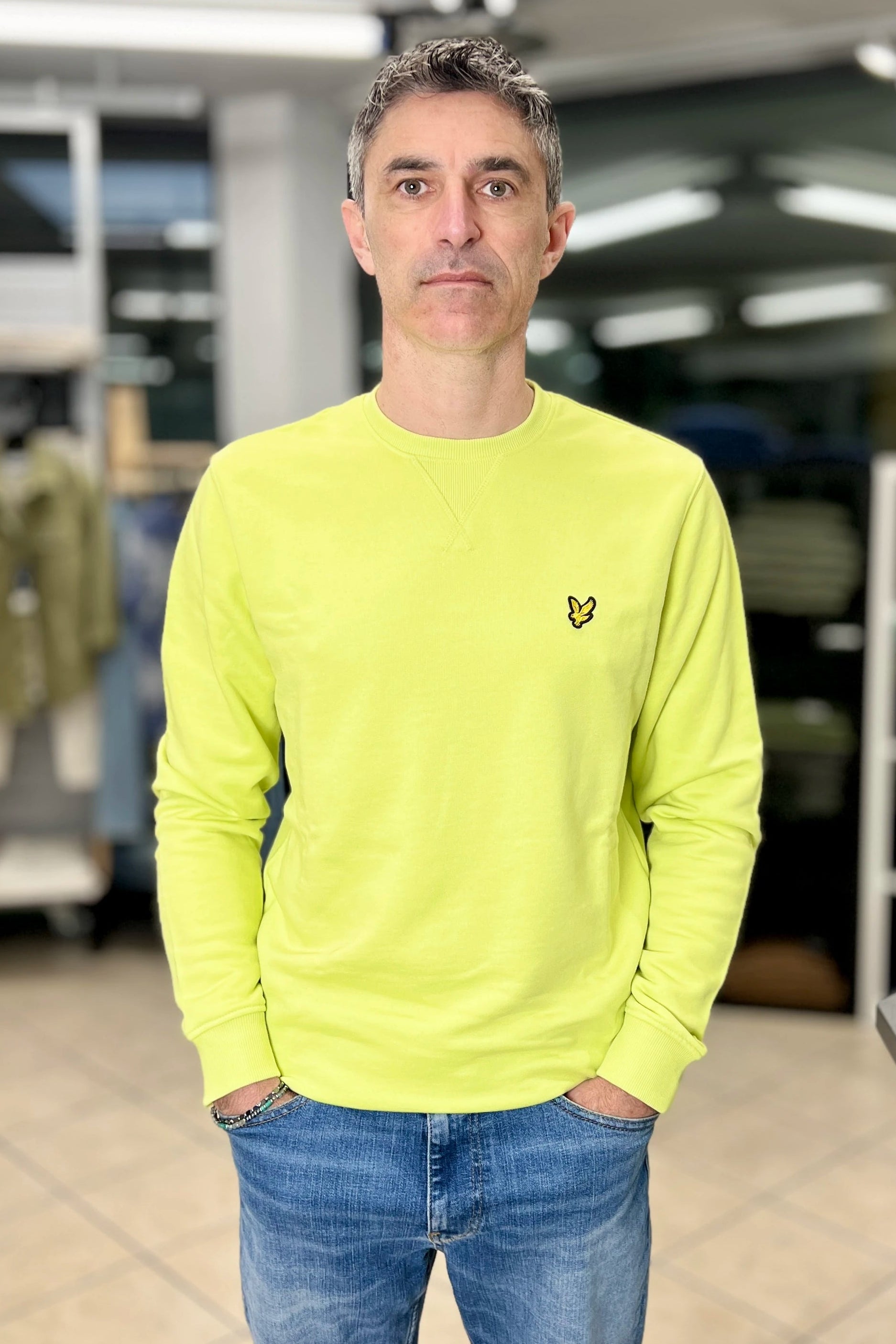 Felpa Girocollo lime Lyle & Scott - Seipuntozerostore