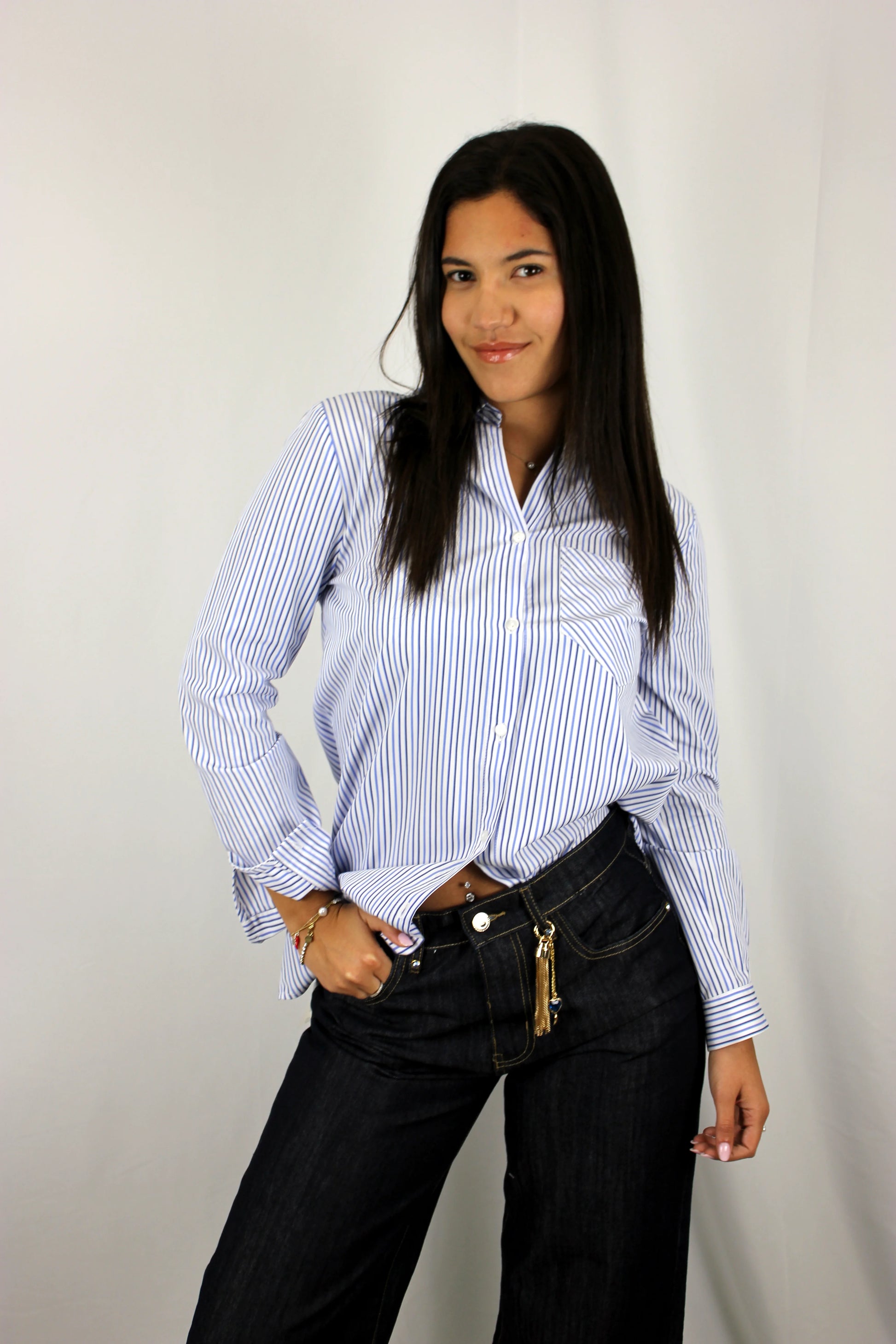 Jeans Wide Leg 5 tasche con gioiello Markup - Seipuntozerostore