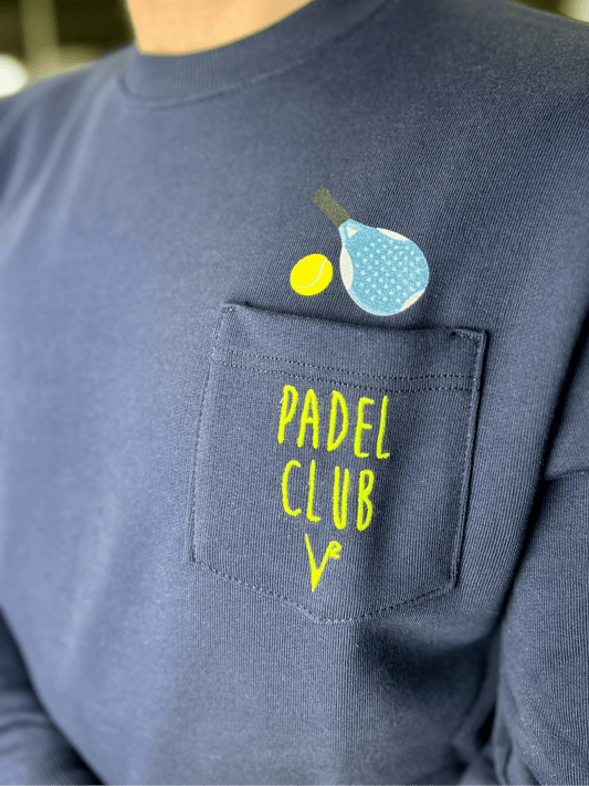 Felpa Padel Club blu V2 Brand - Seipuntozerostore