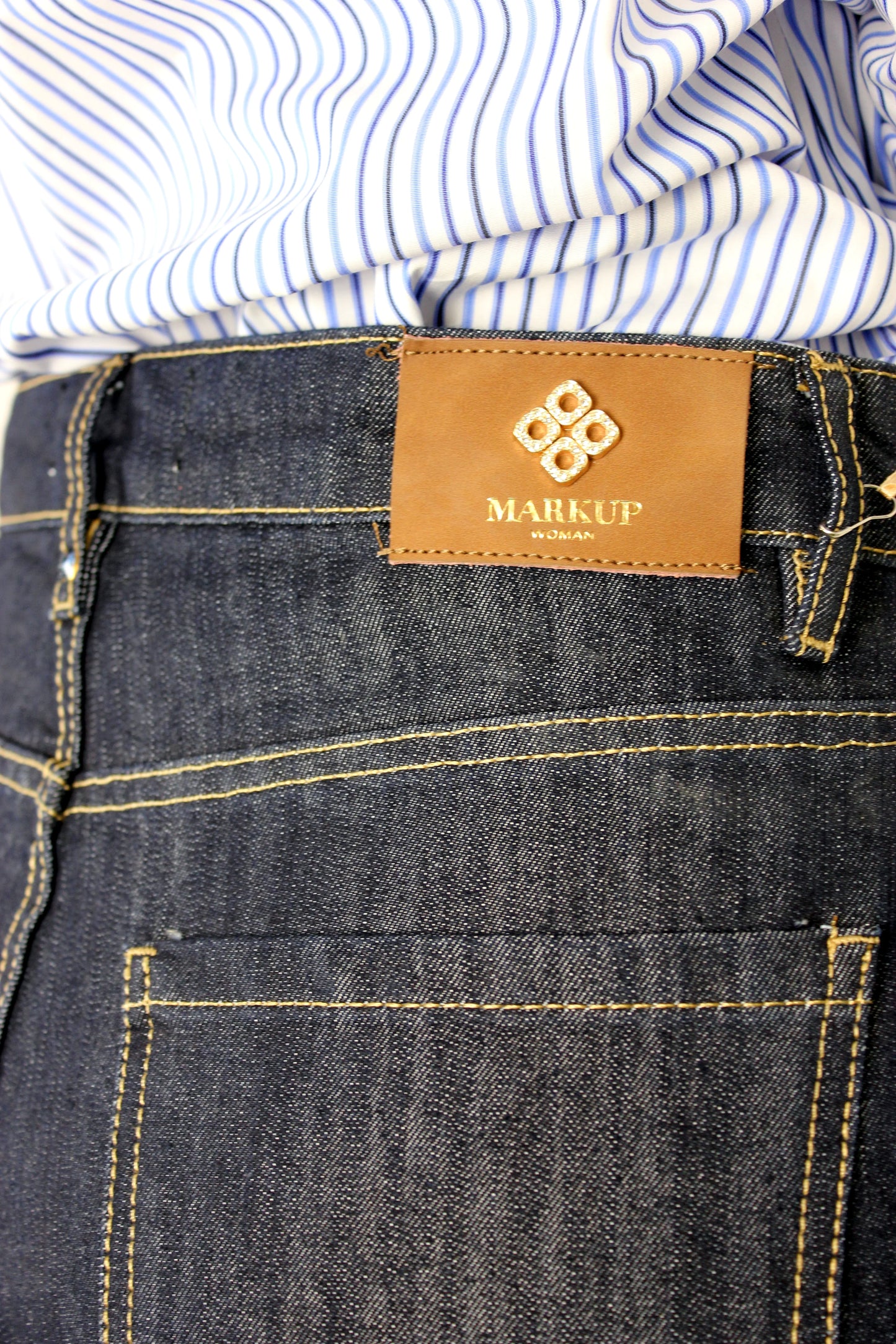 Jeans Wide Leg 5 tasche con gioiello Markup - Seipuntozerostore