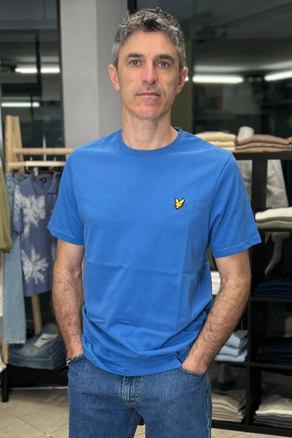T-shirt girocollo in cotone Plain T-shirt sapphire blue Lyle & Scott - Seipuntozerostore