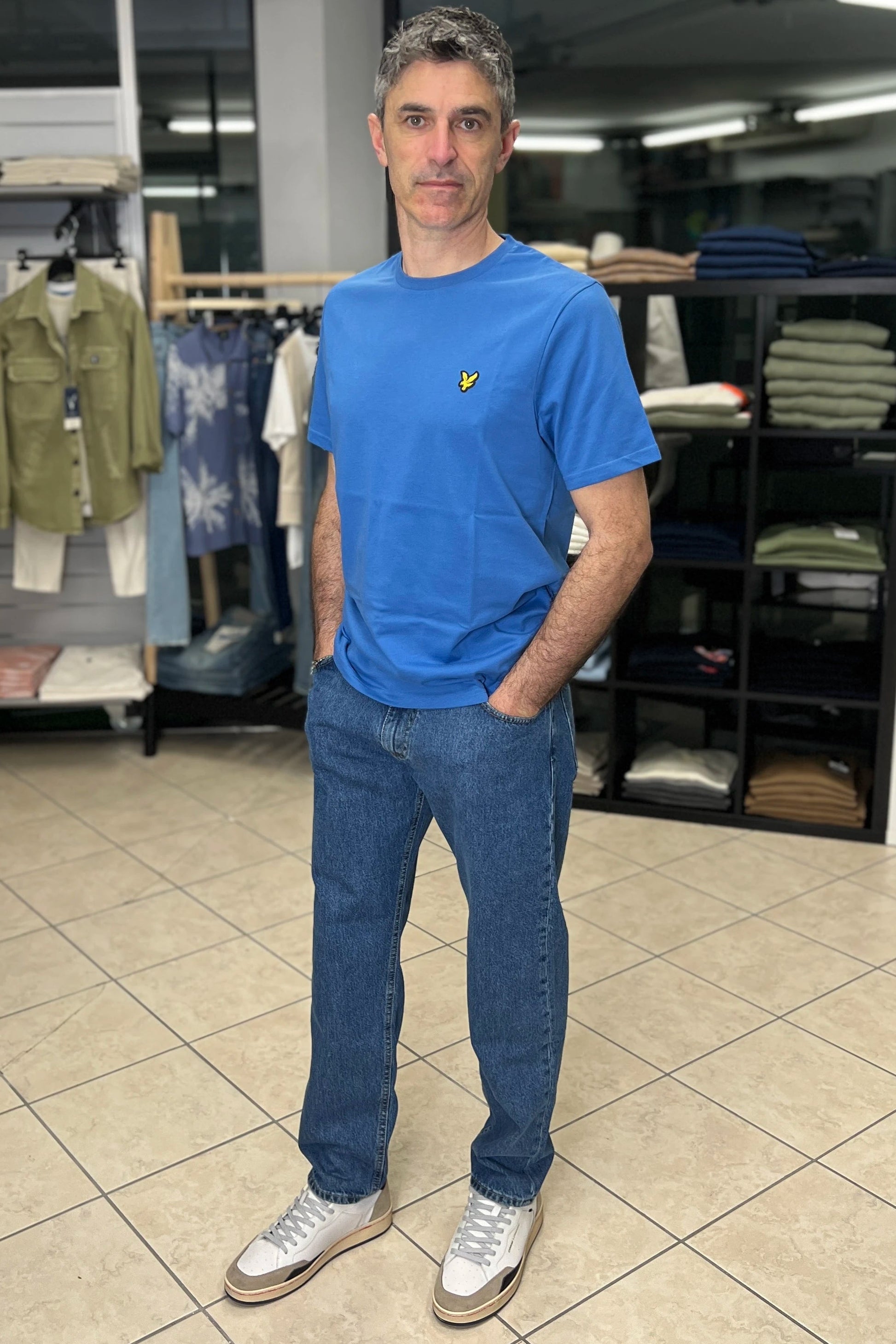 T-shirt girocollo in cotone Plain T-shirt sapphire blue Lyle & Scott - Seipuntozerostore