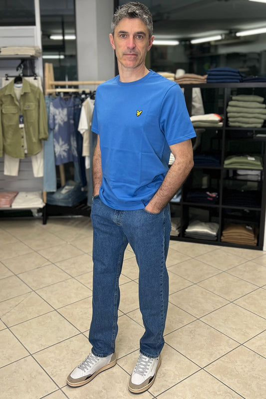 T-shirt girocollo in cotone Plain T-shirt sapphire blue Lyle & Scott - Seipuntozerostore