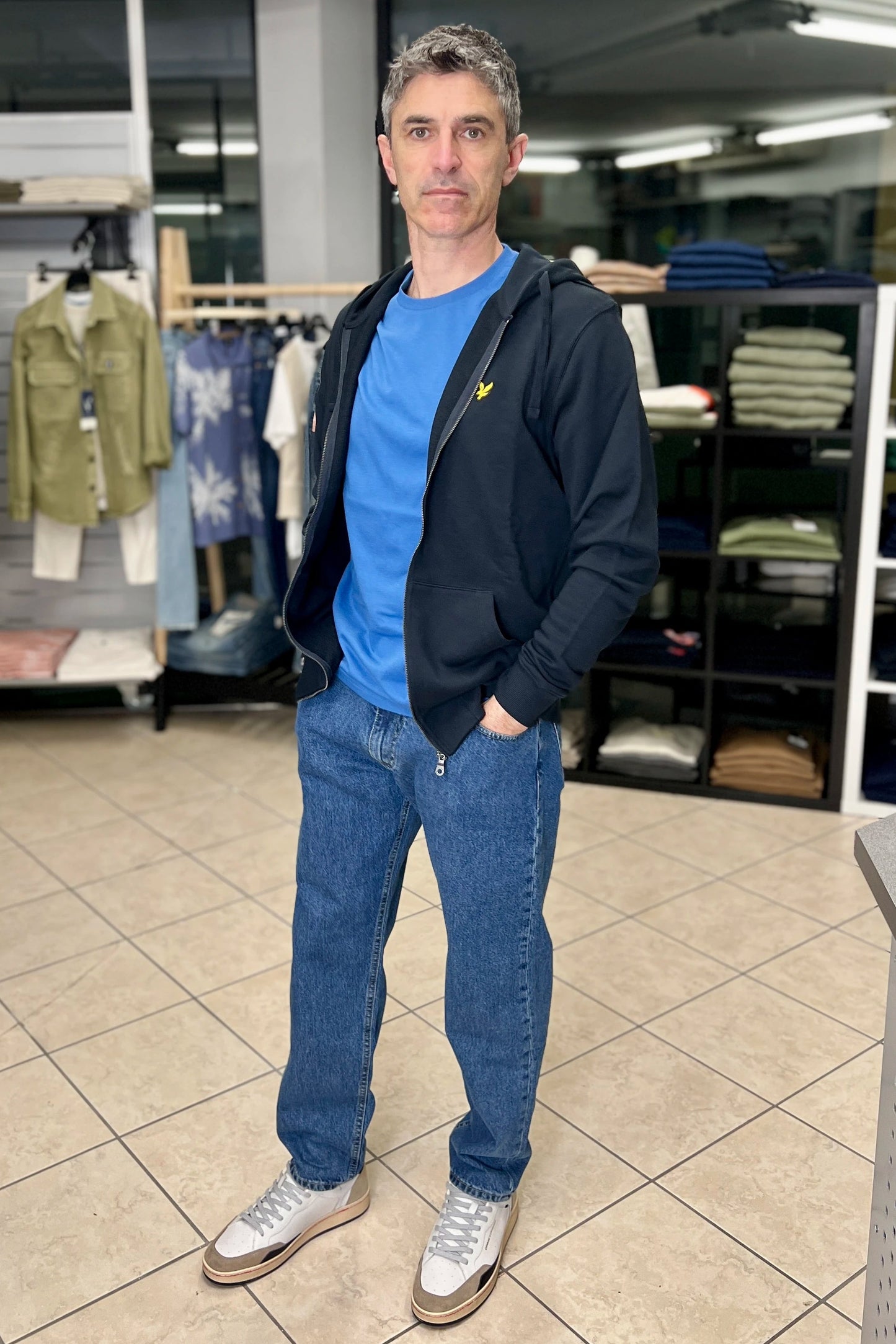 Giacca con cappuccio water resistent blu Lyle & Scott - Seipuntozerostore