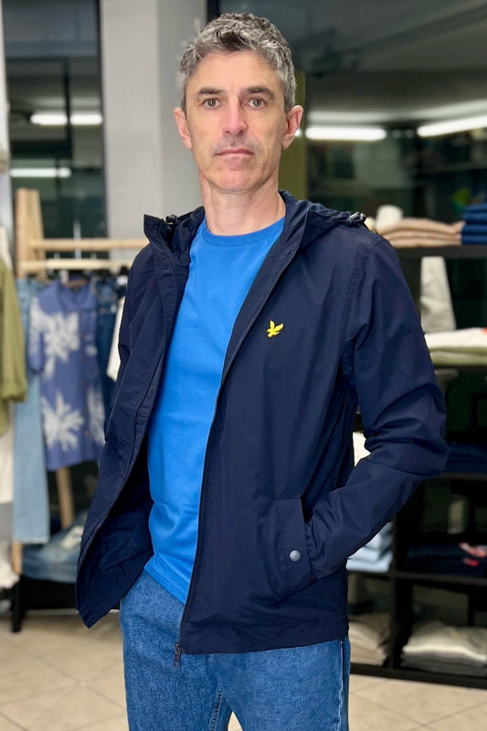 Giacca con cappuccio water resistent blu Lyle & Scott - Seipuntozerostore