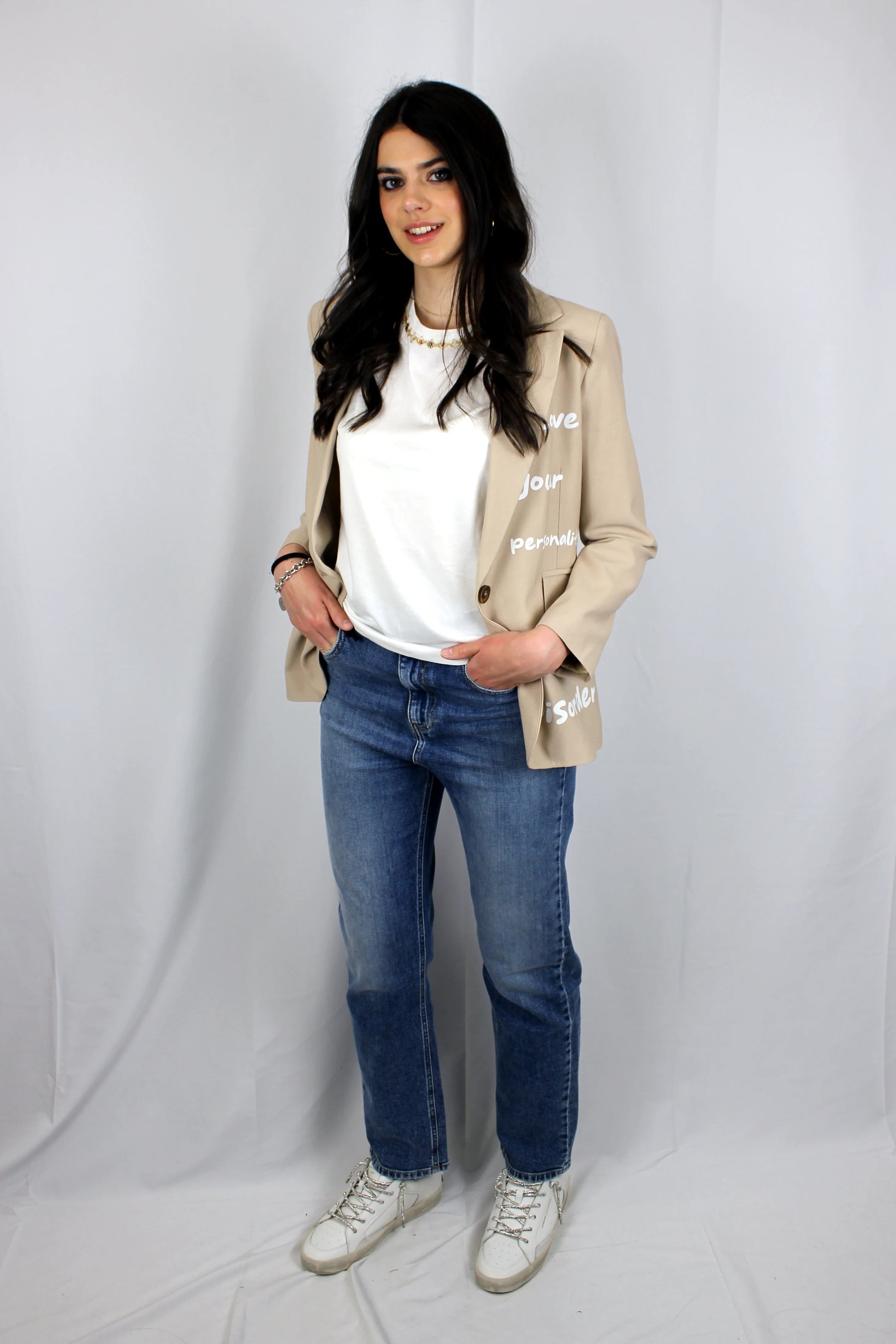 Blazer monopetto con maxi stampa Berna - Seipuntozerostore