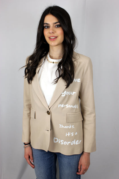 Blazer monopetto con maxi stampa Berna - Seipuntozerostore
