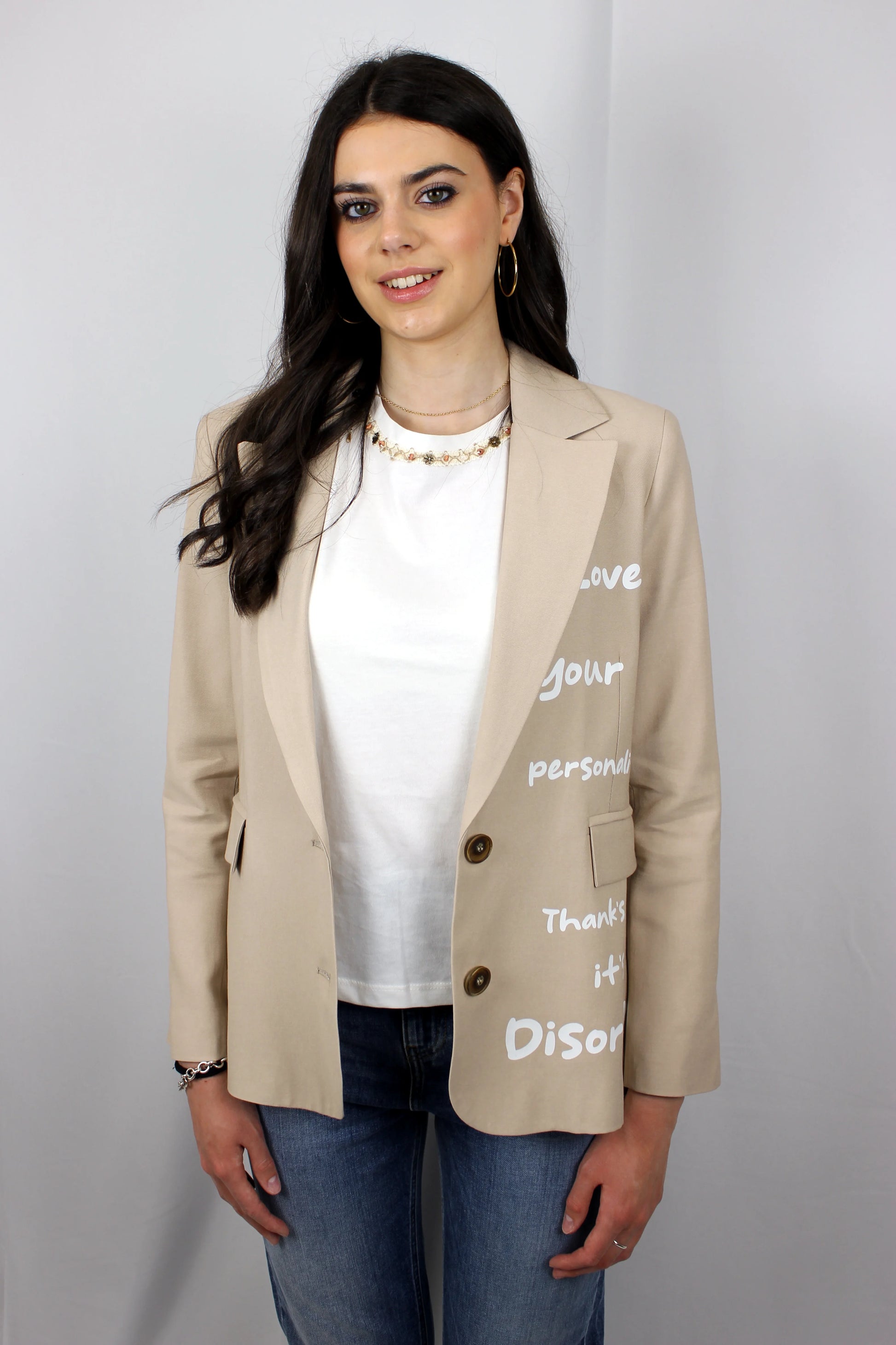 Blazer monopetto con maxi stampa Berna - Seipuntozerostore