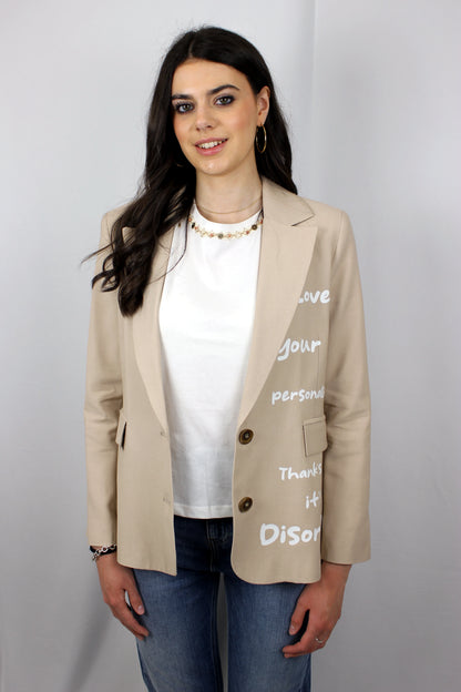 Blazer monopetto con maxi stampa Berna - Seipuntozerostore