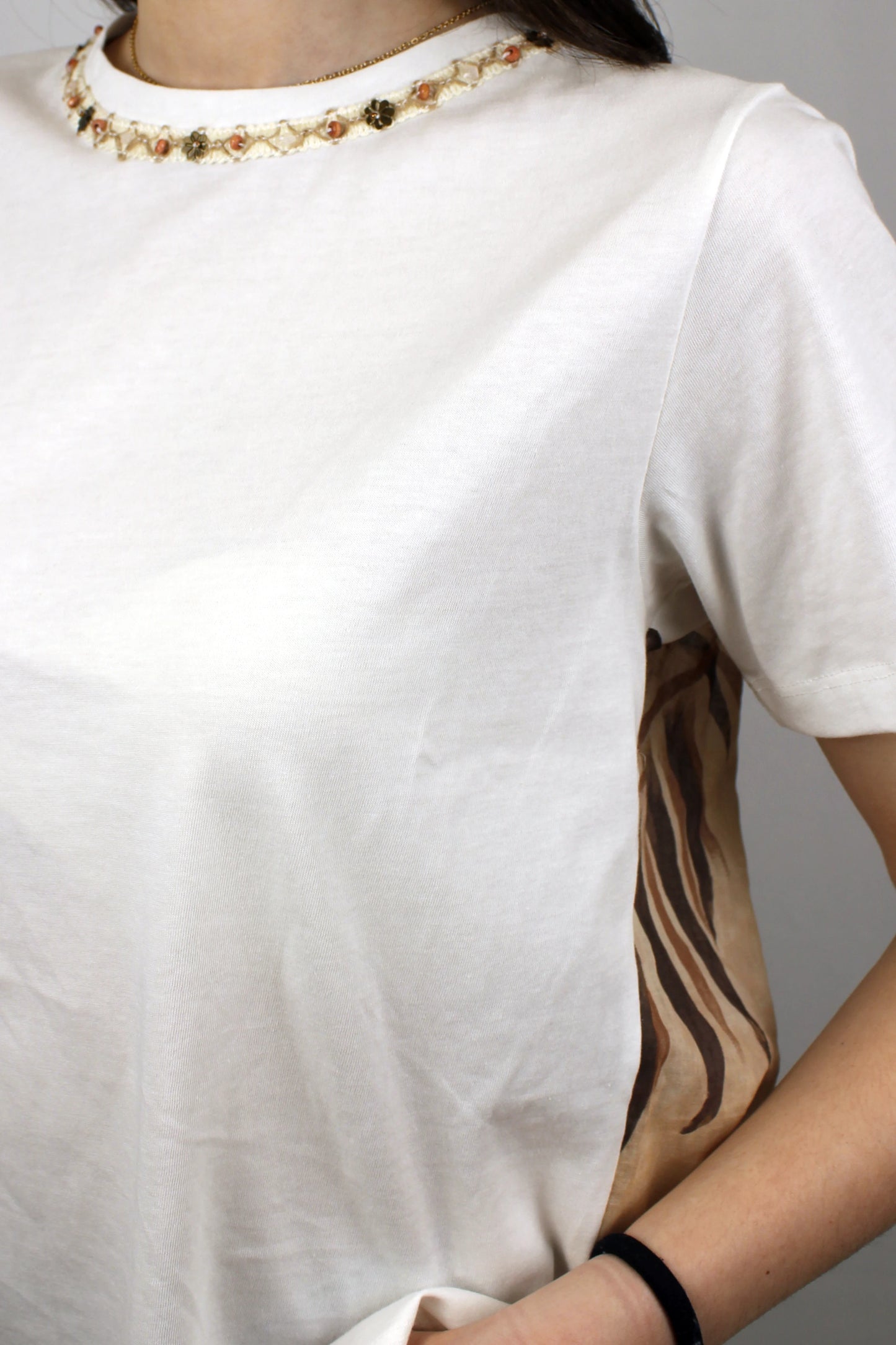 T-shirt girocollo jersey con mussola Markup - Seipuntozerostore