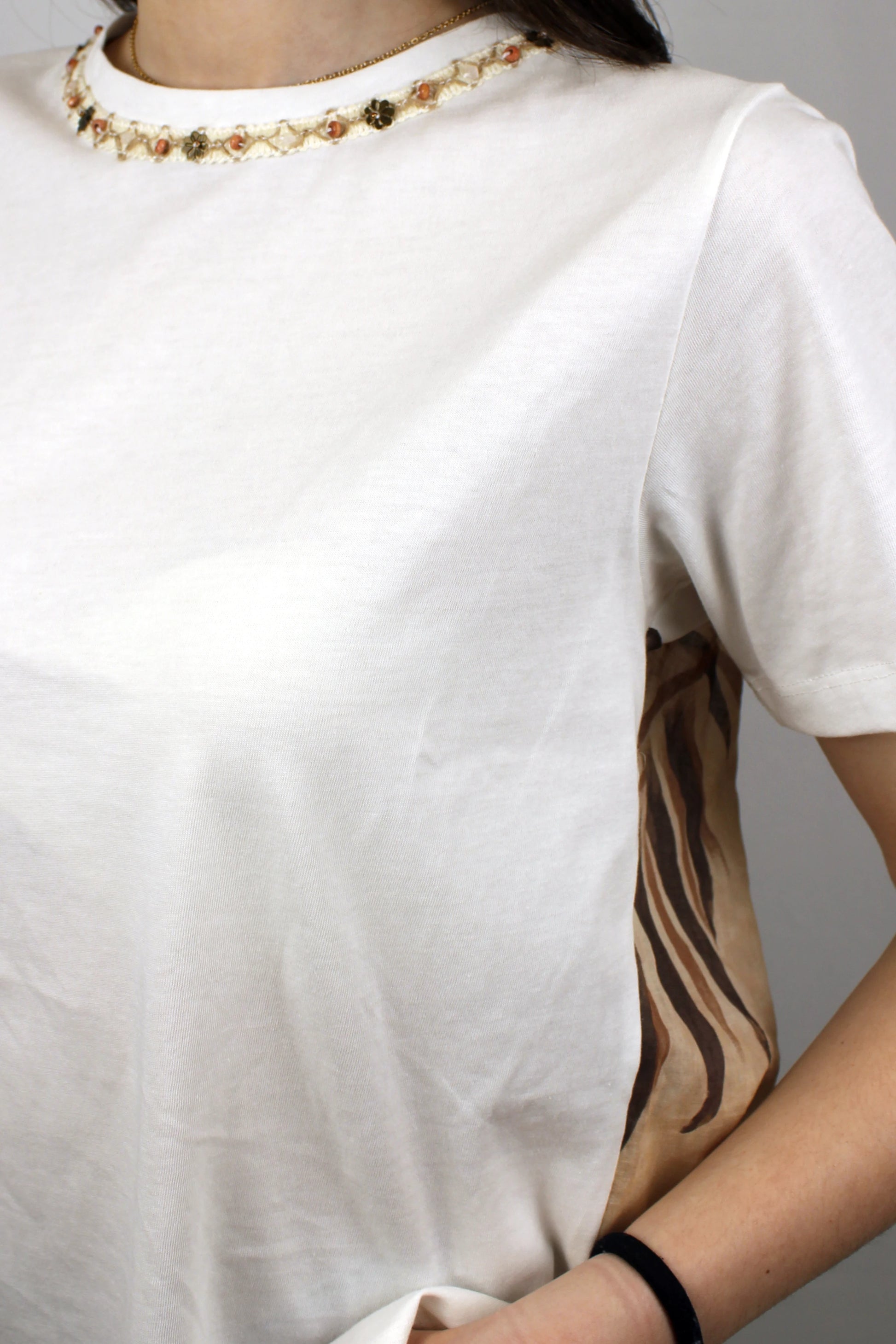 T-shirt girocollo jersey con mussola Markup - Seipuntozerostore