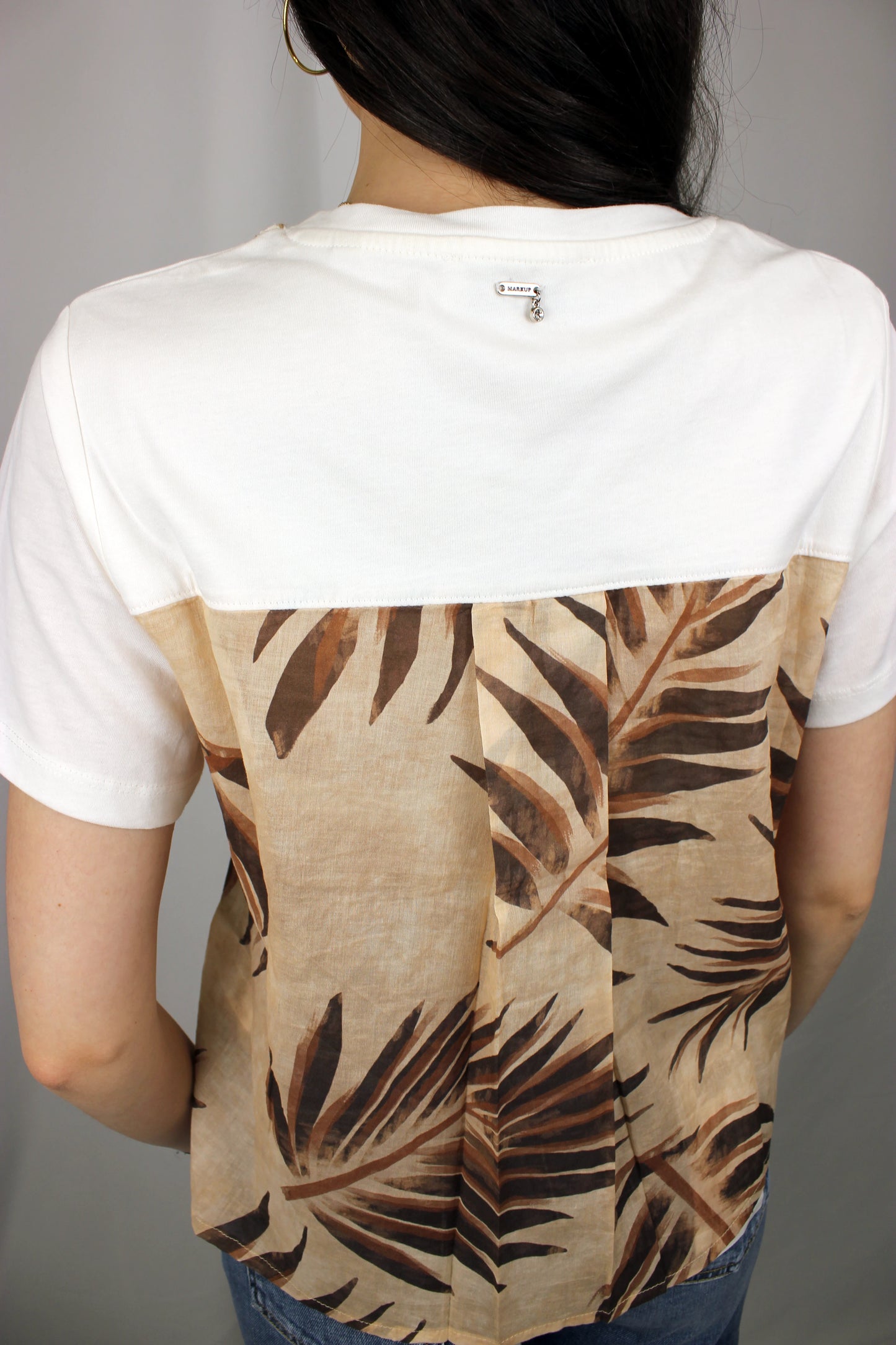 T-shirt girocollo jersey con mussola Markup - Seipuntozerostore