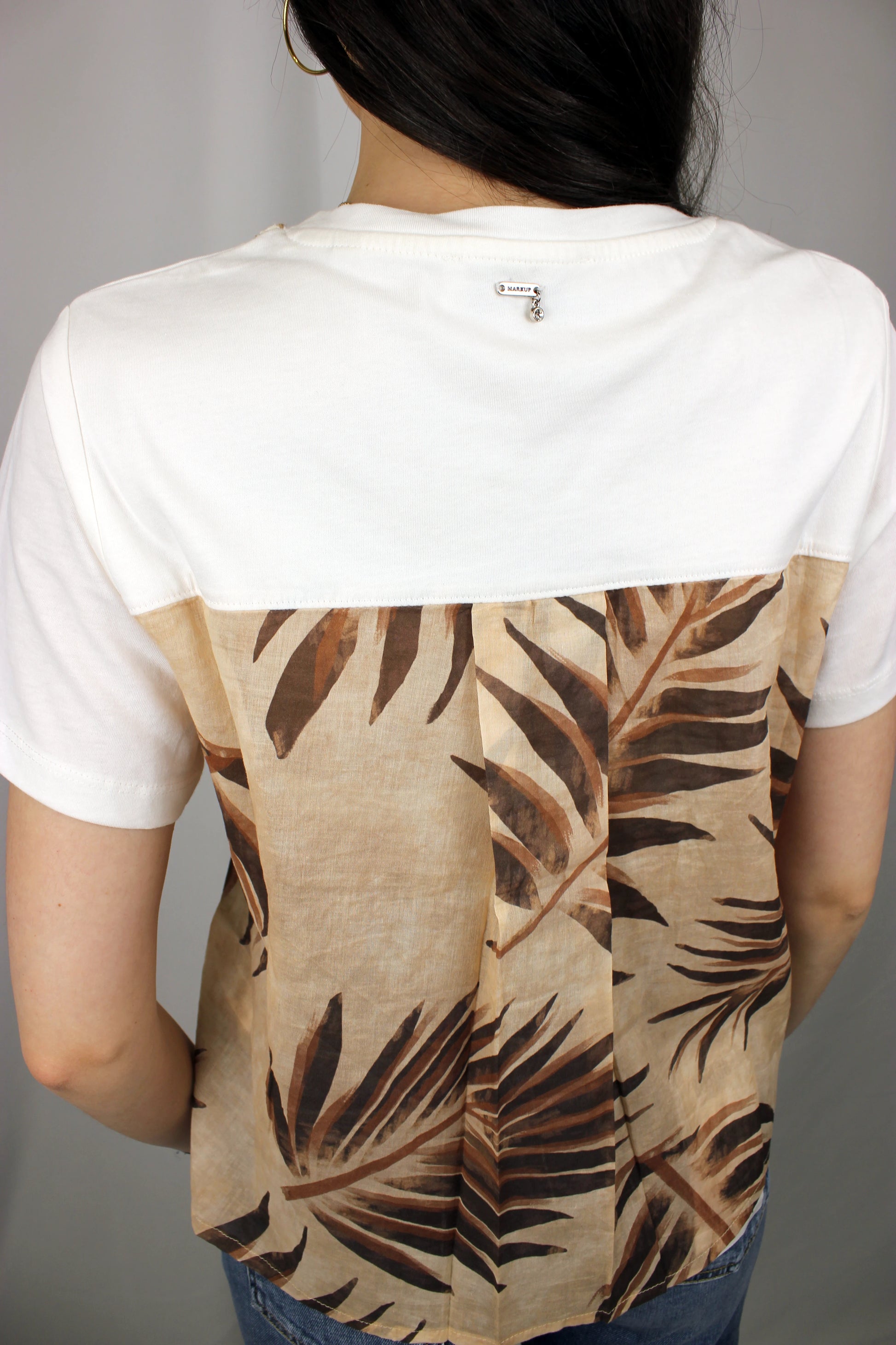T-shirt girocollo jersey con mussola Markup - Seipuntozerostore