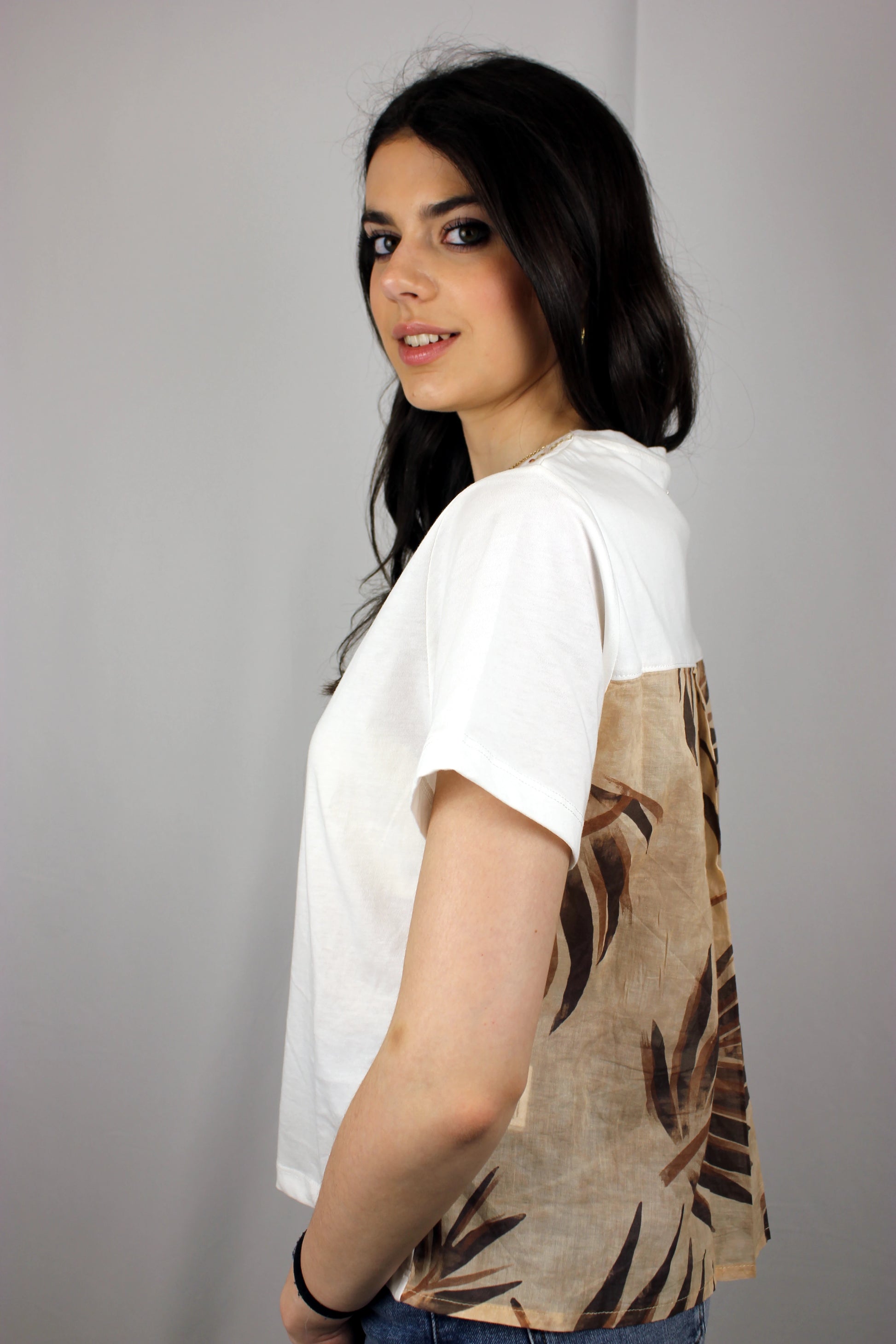 T-shirt girocollo jersey con mussola Markup - Seipuntozerostore