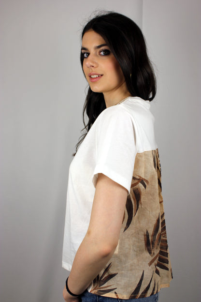 T-shirt girocollo jersey con mussola Markup - Seipuntozerostore