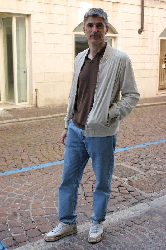 Bomber effetto scamosciato gesso Markup - Seipuntozerostore