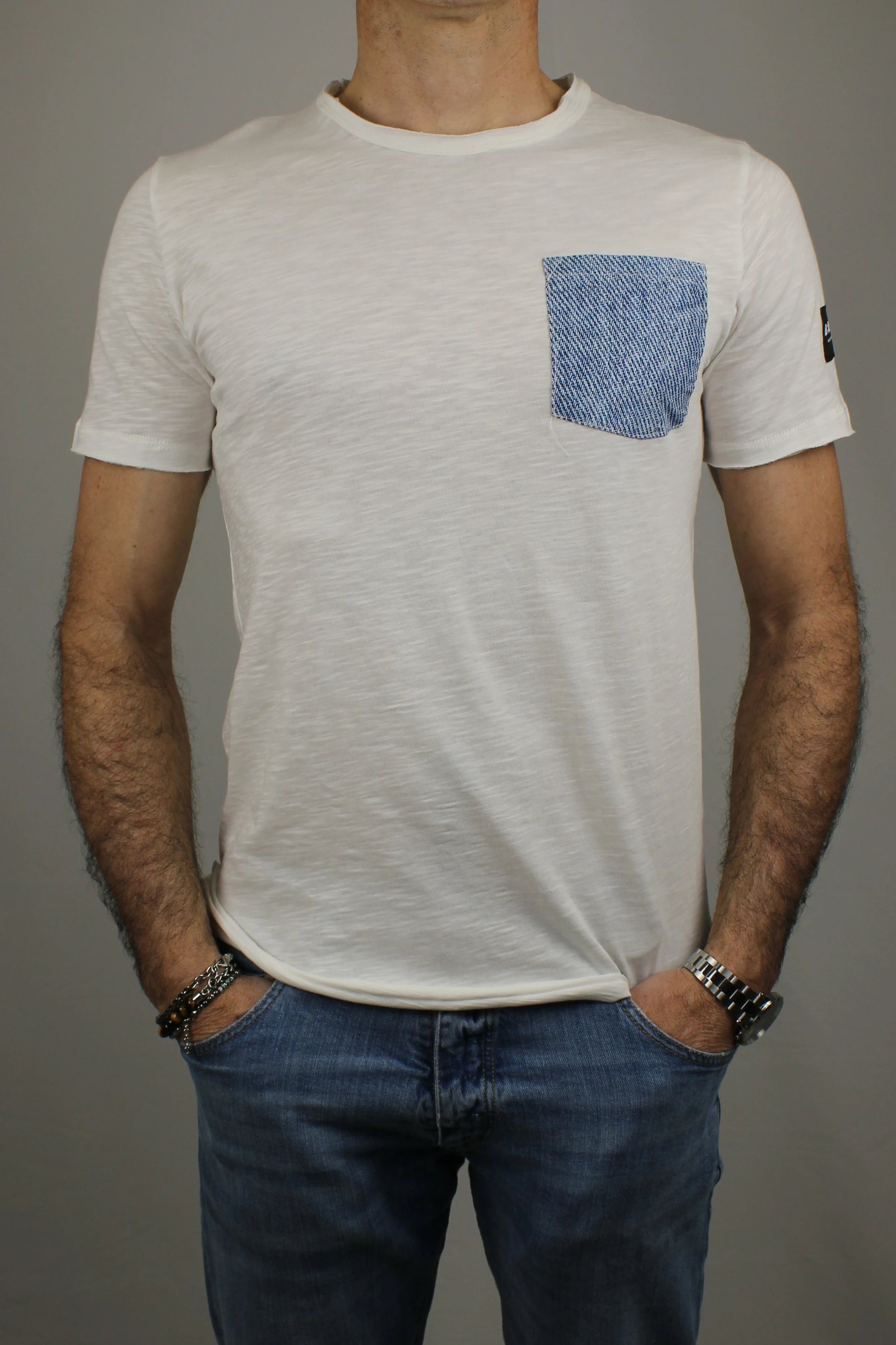 T-shirt con taschino denim Berna - Seipuntozerostore