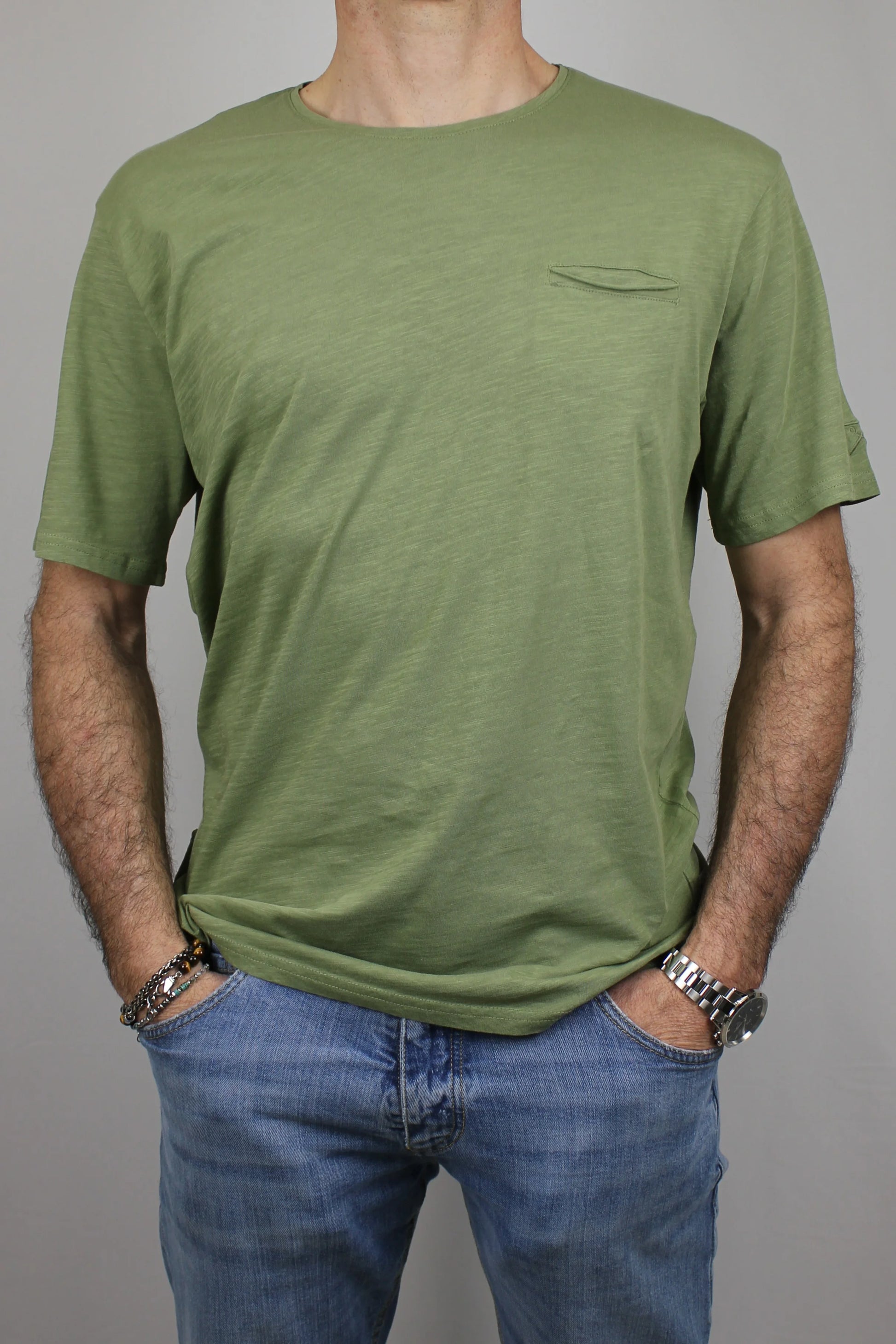 T-shirt con taschino verde Berna - Seipuntozerostore