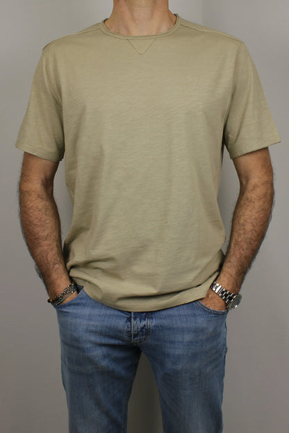 T-shirt paricollo beige Berna - Seipuntozerostore