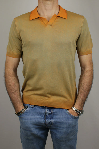 Polo derby doppia tintura militare arancio Berna - Seipuntozerostore