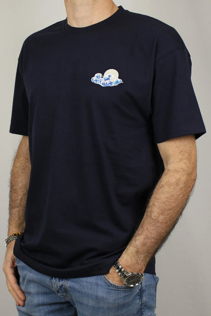 T-shirt blu Waves V2 - Seipuntozerostore