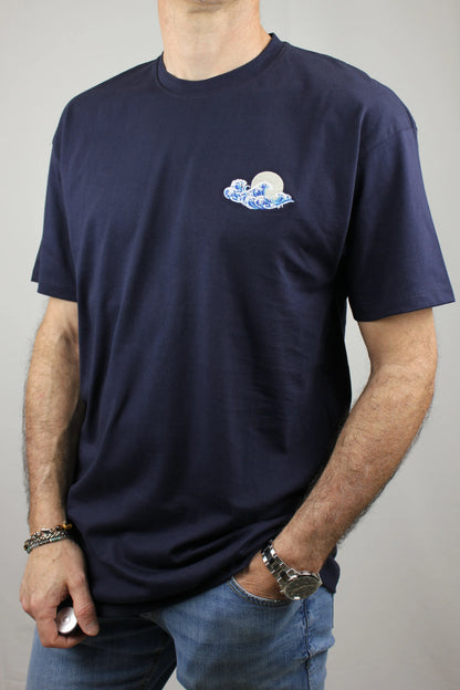T-shirt blu Waves V2 - Seipuntozerostore