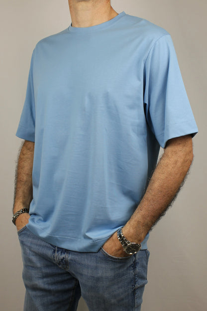 T-shirt over azzurro Berna - Seipuntozerostore