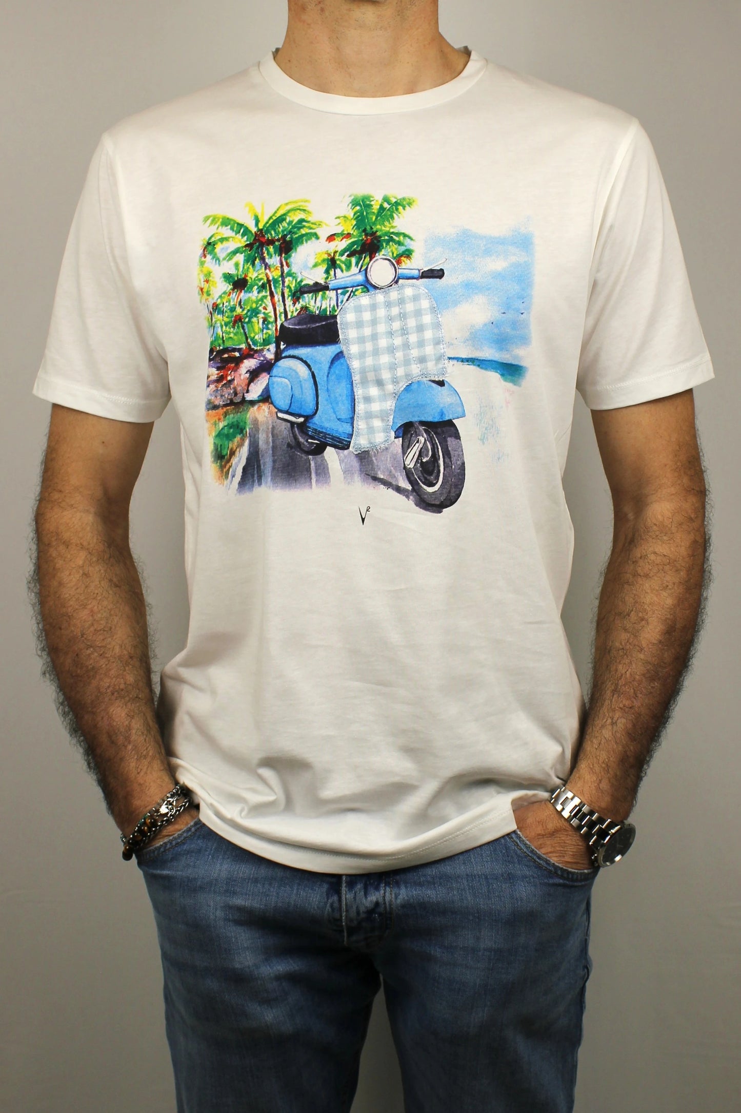 T-shirt vespa bianco V2 - Seipuntozerostore
