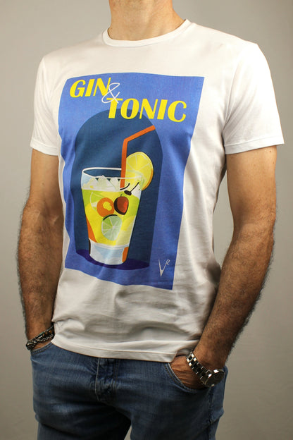 T-shirt Gintonic bianco V2 - Seipuntozerostore