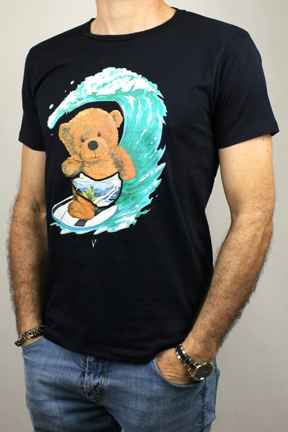 T-shirt Teddy blu V2 - Seipuntozerostore