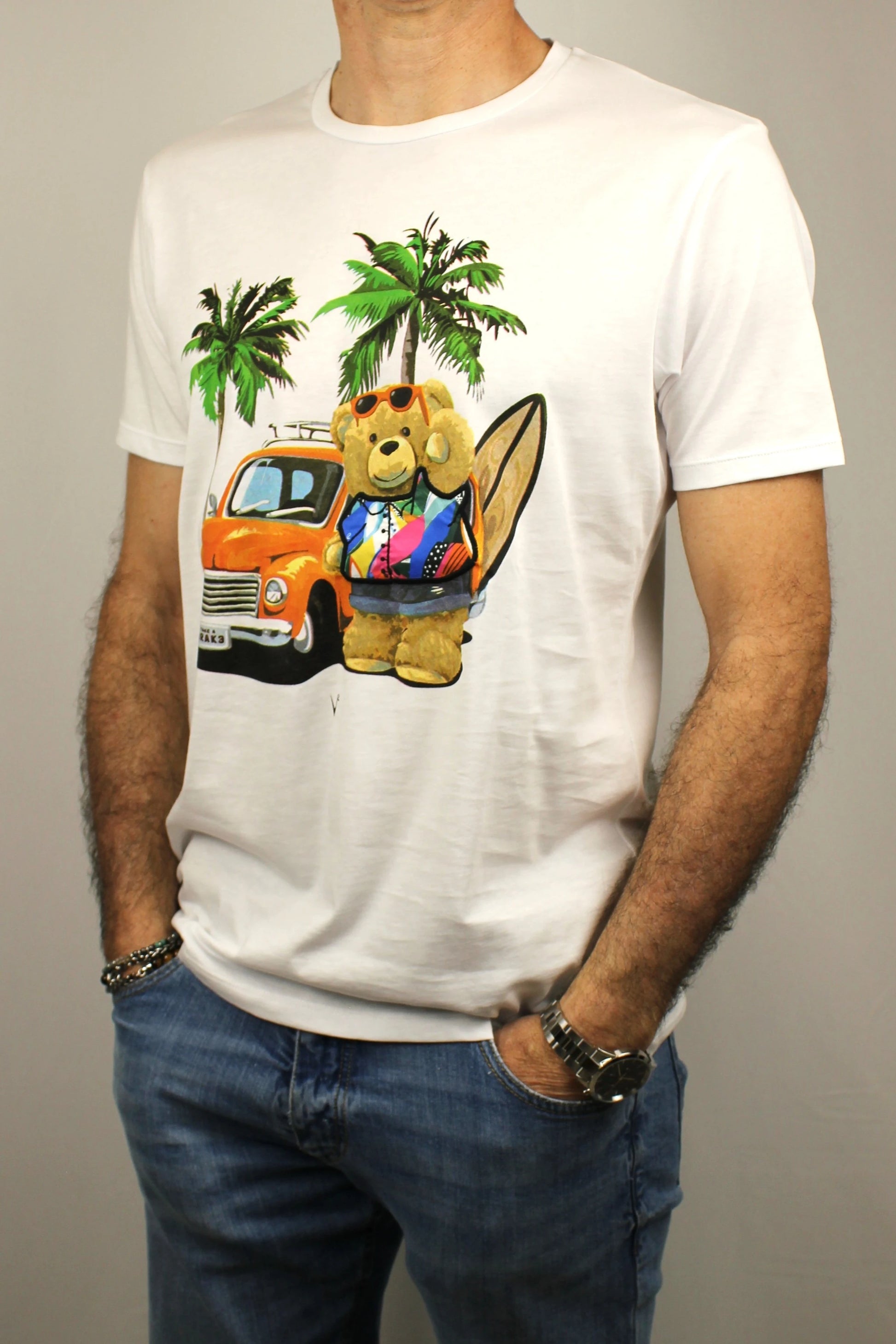 T-shirt Teddy bianco V2 - Seipuntozerostore