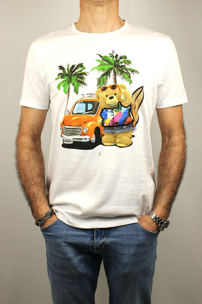 T-shirt Teddy bianco V2 - Seipuntozerostore