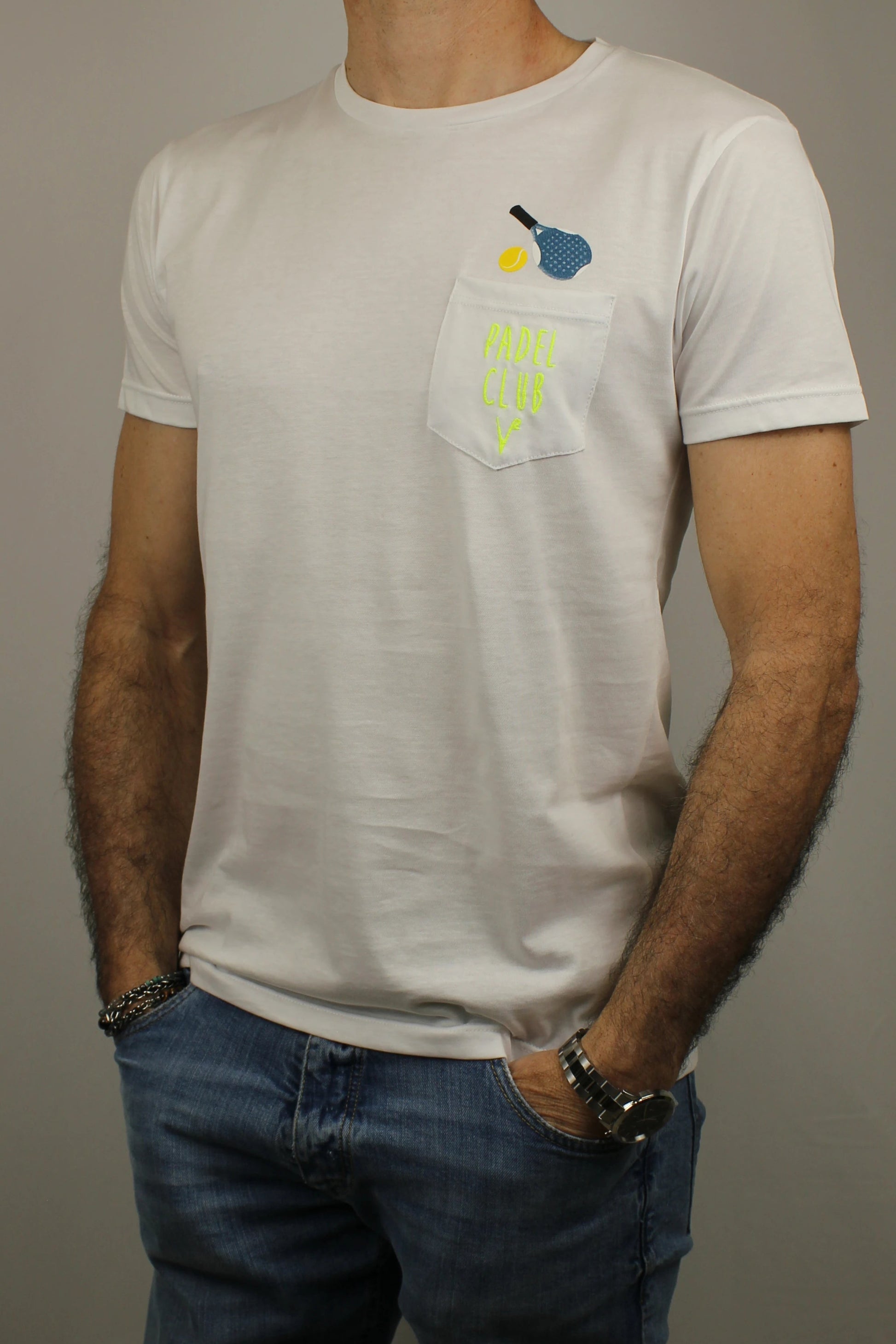 T-shirt Padel Club bianco V2 - Seipuntozerostore
